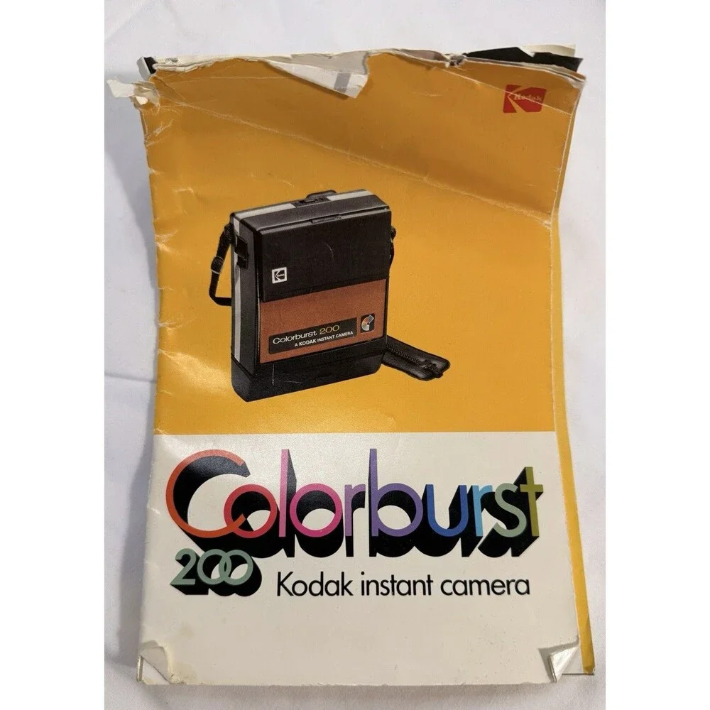 Kodak Colorburst 200 Instant Camera ITT Magicflash Caddy Case Manual Vintage
